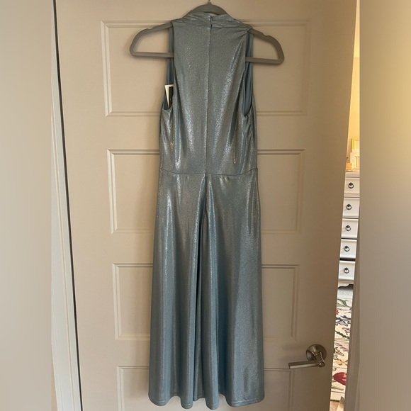 Pastel blue glam from Ralph Lauren ✨✨ NWT Foil-Print Cocktail Dress - Picture 9 of 12